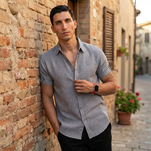 Linen Blend Summer Button Down
